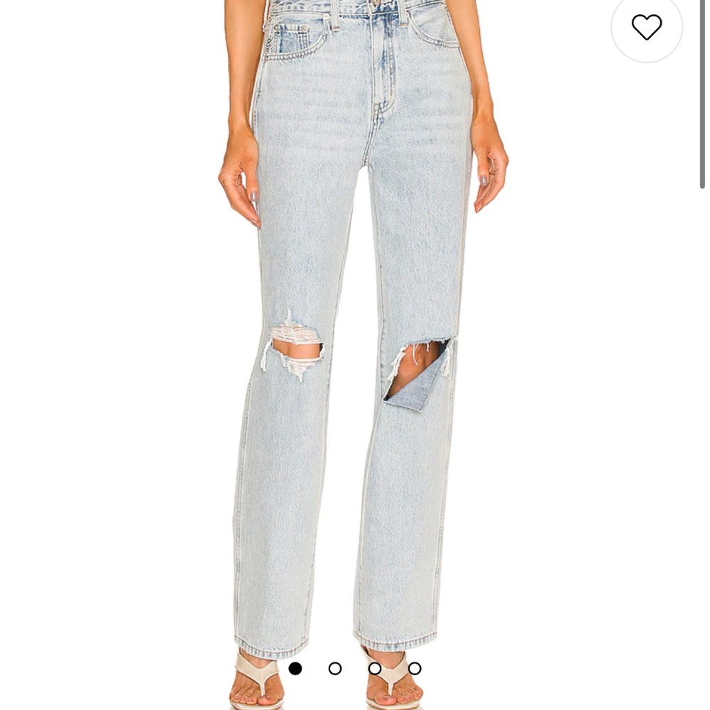 Pistola Denim Cassie Super High Rise Straight Jeans in Moonlight Distressed